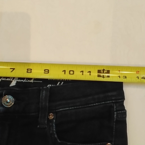 7FAMK Roxanne Ankle Skinny Dark Wash Raw Hem Size 25 Women Jeans - Picture 12 of 12